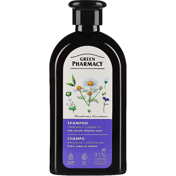 Фото - Шампунь жіночий Green Pharmacy ромашка/льняна олія 350 мл (4823015904998)