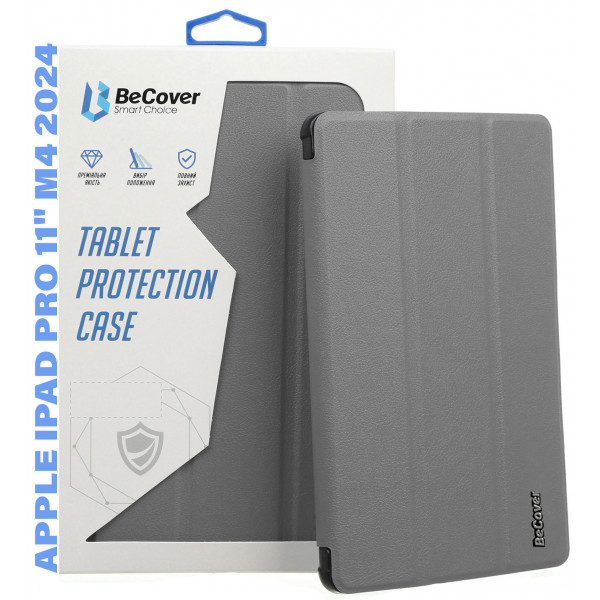 Фото - Чохол для планшету BeCover Smart Case for Apple iPad Pro 11'' M4 2024 Grey (711625)