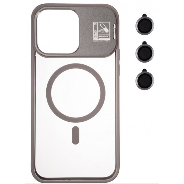 Фото - Чехол для смартфона Gelius Yoga Case Camera stand MagSafe for iPhone 14 Gun Grey (98603)