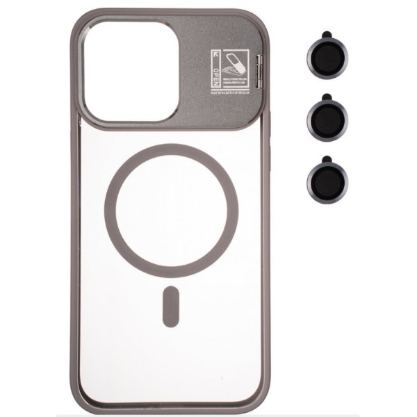 Фото - Чехол для смартфона Gelius Yoga Case Camera stand MagSafe for iPhone 14 Pro Max Gun Grey (98605) Фото - Чехол для смартфона Gelius Yoga Case Camera stand MagSafe for iPhone 14 Pro Max Gun Grey (98605)
