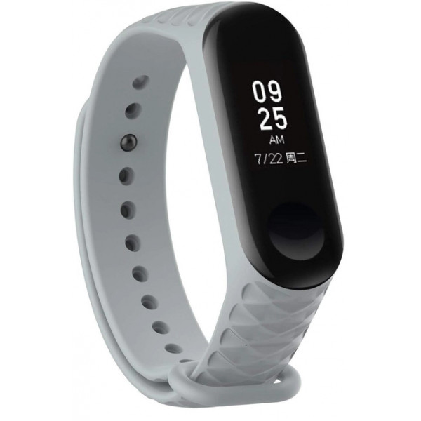 Фото - Ремінець для фітнес-браслету Armorstandart Ribbed for Xiaomi Mi Band 4/3 Light Grey (ARM52103)