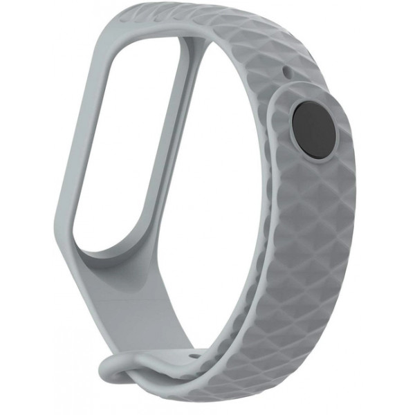 Фото - Ремінець для фітнес-браслету Armorstandart Ribbed for Xiaomi Mi Band 4/3 Light Grey (ARM52103)
