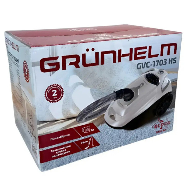 Фото - Пилосос для сухого прибирання з мішком Grunhelm GVC-1703 HS