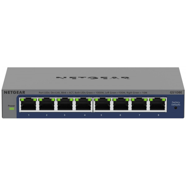 Фото - Коммутатор локальной сети (Switch) Netgear GS108E-400EUS