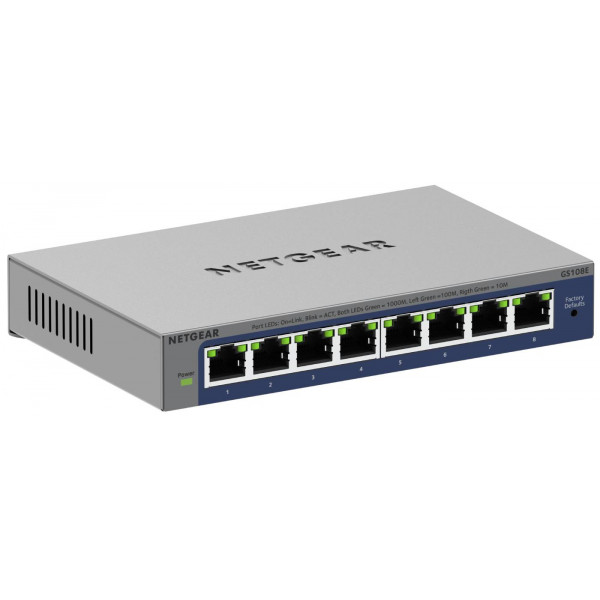 Фото - Коммутатор локальной сети (Switch) Netgear GS108E-400EUS