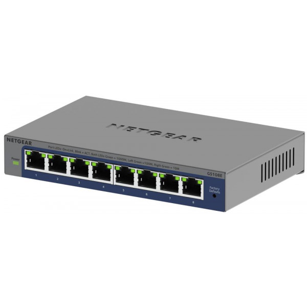 Фото - Коммутатор локальной сети (Switch) Netgear GS108E-400EUS