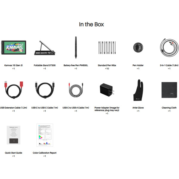 Фото - Графічний планшет Huion Kamvas 16 Gen3 (GS1563) + рукавичка