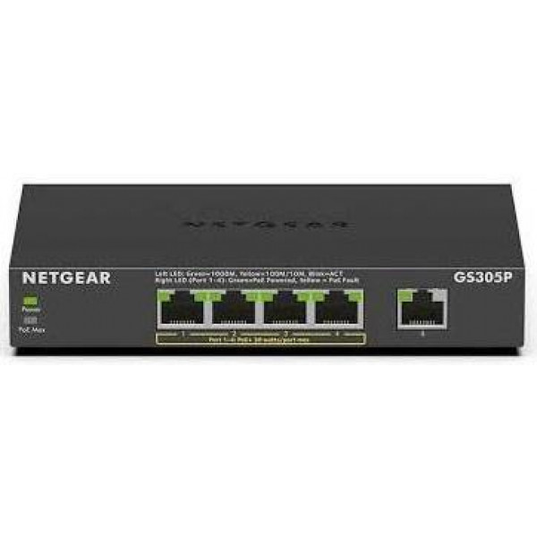 Фото - Коммутатор локальної мережі (Switch) Netgear GS305P-300EUS