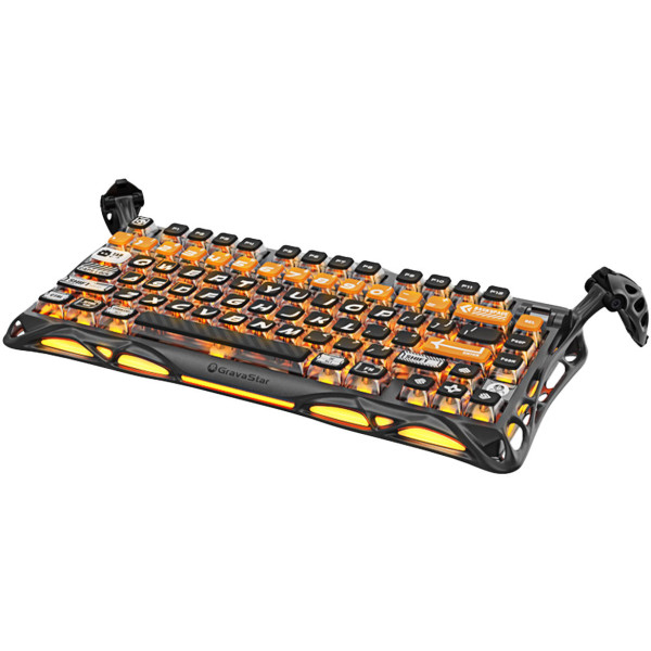 Фото - Клавіатура бездротова ігрова GravaStar Mercury K1 Pro 80keys, GravaStar x Kailh Speedy Mint, BT/WL/USB, CyberFlare (GS_K1_PRO_BO_BLK)