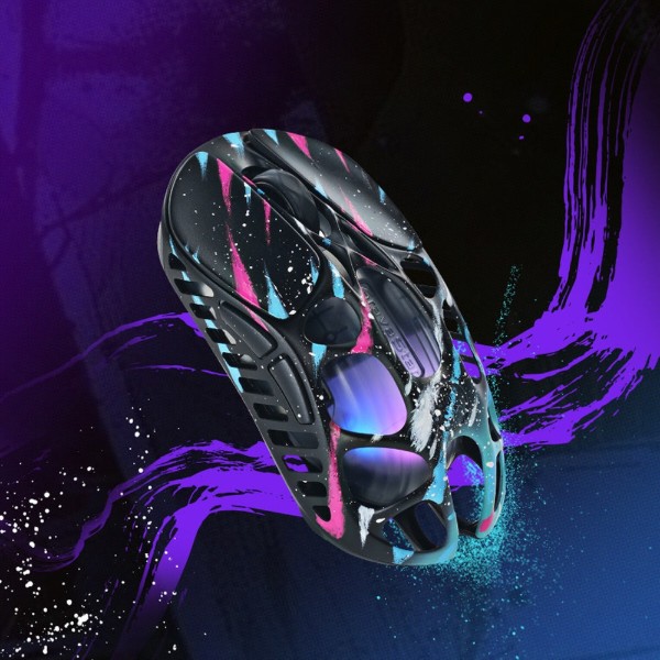 Фото - Миша бездротова ігрова GravaStar Mercury X Pro, 8K, BT/WL/USB-A, RGB, Neon Graffiti (GS_X_PRO_CG_BLK)