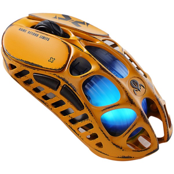 Фото - Миша бездротова ігрова GravaStar Mercury X Pro, 8K, BT/WL/USB-A, RGB, Battle-Worn Yellow (GS_X_PRO_YLW)