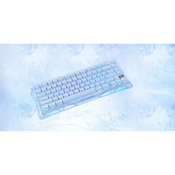 Фото - Клавіатура бездротова ігрова GravaStar Mercury K1 80keys EN BT/WL/USB Ice Blue (GSK1_BLU)