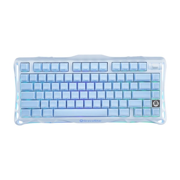 Фото - Клавіатура бездротова ігрова GravaStar Mercury K1 80keys EN BT/WL/USB Ice Blue (GSK1_BLU)