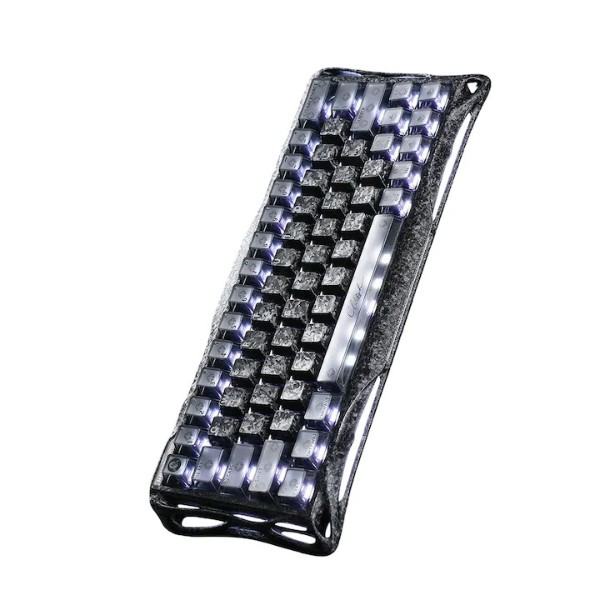 Фото - Клавиатура беспроводная игровая GravaStar Mercury V60 Pro 60keys Cyber Frost Black (GSV60PRO_CF_BLK)