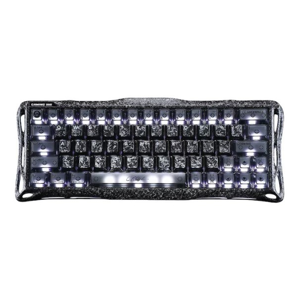 Фото - Клавиатура беспроводная игровая GravaStar Mercury V60 Pro 60keys Cyber Frost Black (GSV60PRO_CF_BLK)