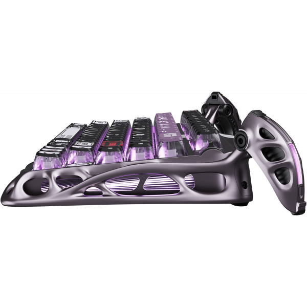 Фото - Клавіатура дротова ігрова GravaStar Mercury V75 Pro 80keys, GravaStar x Gateron Jade Gaming, USB-A, 8k, RGB, Iron Purple (GSV75PRO_PL)