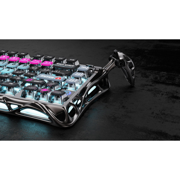 Фото - Клавіатура дротова ігрова GravaStar Mercury V75 Pro 80keys, Magnetic Jade Gaming, 8K, USB-A, RGB, Cyberpunk (GSV75PRO_U_RM_EGRY)