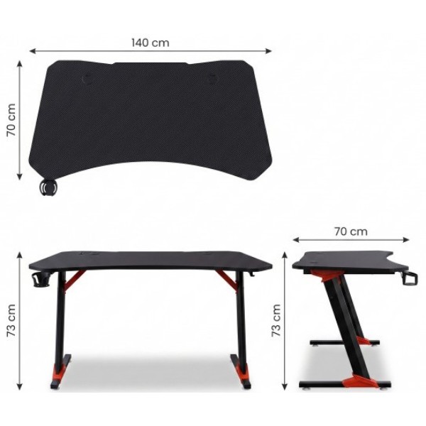 Фото - Стол компьютерный GT Racer T-1443 (140x70x73) Black