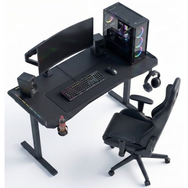 Фото - Стол компьютерный GT Racer T-1452 (140x60x73) Black