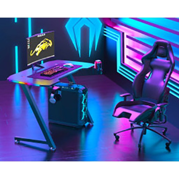 Фото - Стіл комп'ютерний GT Racer T-1472 (140x60x73) Black