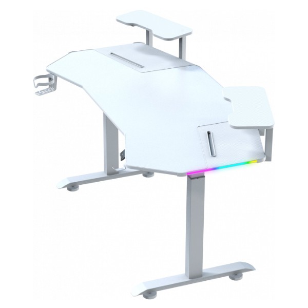 Фото - Стіл комп'ютерний GT Racer TY-1669 (160x60x72-117) White