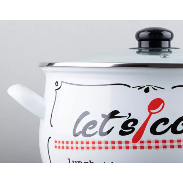 Фото - Каструля Gusto 
Lets Cook White 20 см 4.0 л (GT-T-120-LCW)