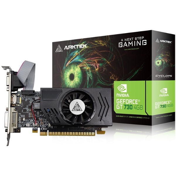 Фото - Видеокарта Arktek GT730 4GB GDDR5 64BIT HDMI, DVI, VGA PCI-E LOW PROFILE (AKN730D5S4GL1)