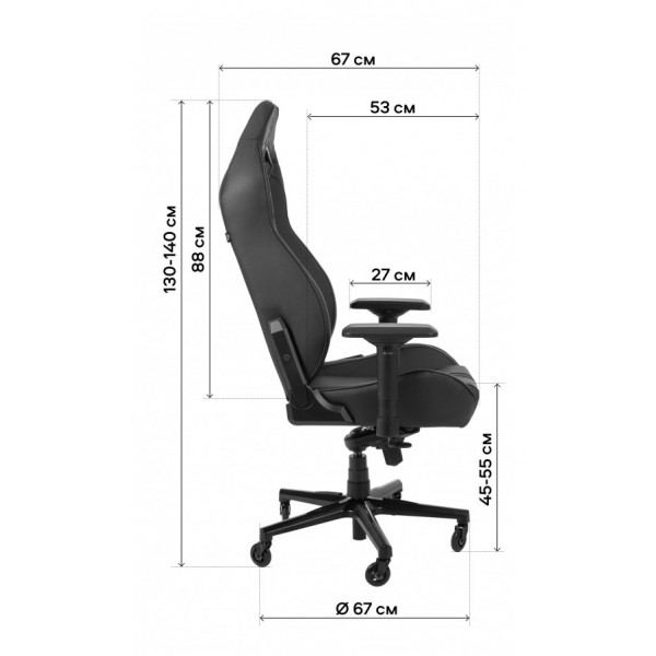 Фото - Крісло для геймерів GT Racer X-8009 Fabric Dark Grey/Black XL