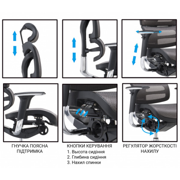 Фото - Крісло офісне GT Racer X-801 Black (W-21)