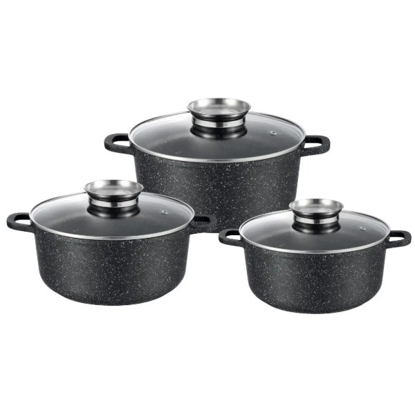 Фото - Набор посуды Gusto GT-2404-22/24/26 MARBLE 6пр.