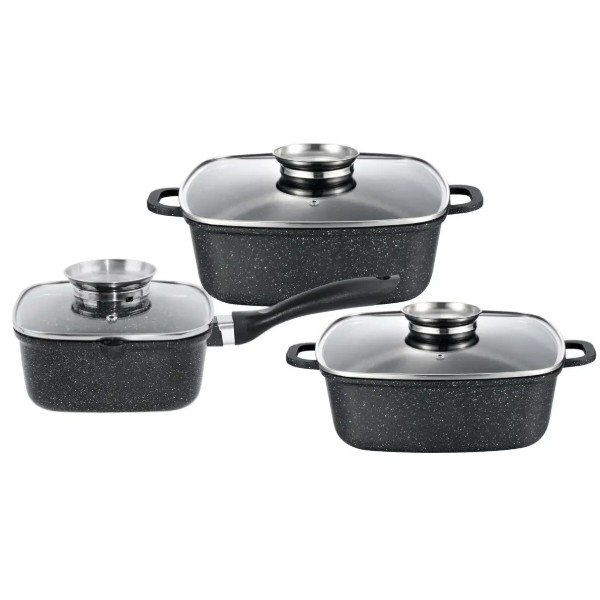 Фото - Набор посуды Gusto GT-2504-18/22/24 MARBLE 6пр.