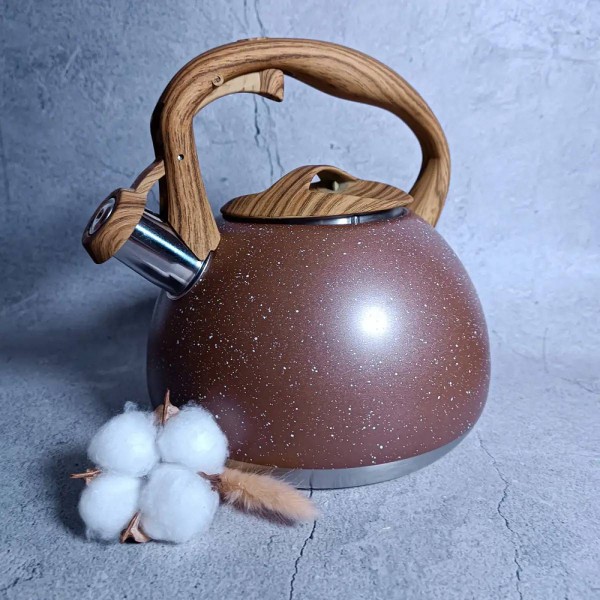 Фото - Чайник металевий Gusto Кориця зі свистком 2.8 л (GT-1420-28)