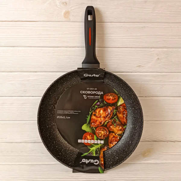 Фото - Сковорода універсальна Gusto STONE DROP 28х5,1 см (GT-2601-28)