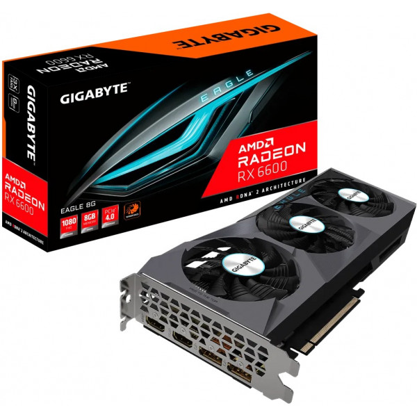 Видеокарта Gigabyte Radeon RX 6600 8GB GDDR6 (GV-R66EAGLE-8GD