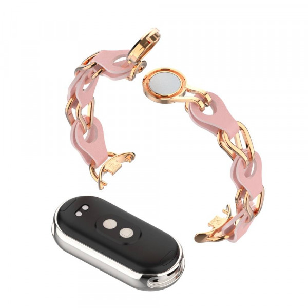 Фото - Ремінець для фітнес-браслету Armorstandart Chain Wristband for Xiaomi Mi Band 9/8 Pink (ARM73964)