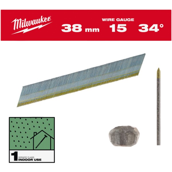 Фото - Скобы Milwaukee 15G/34°/38mm/G/SC1 2500 шт. (4932492575)