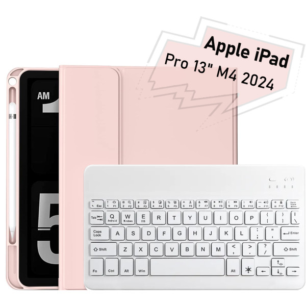 Фото - Чохол для планшету BeCover з бездротовою клавіатурою for для Apple iPad Pro 13" M4 2024 Pink (713006)