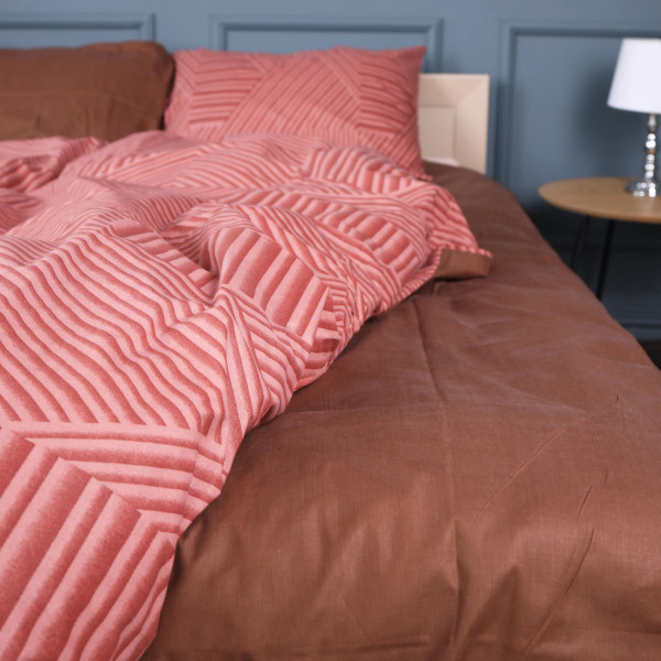 Фото - Комплект постельного белья MirSon King Size 220х240 см 17-0631 Diamond Brown Бязь (2200008465568)