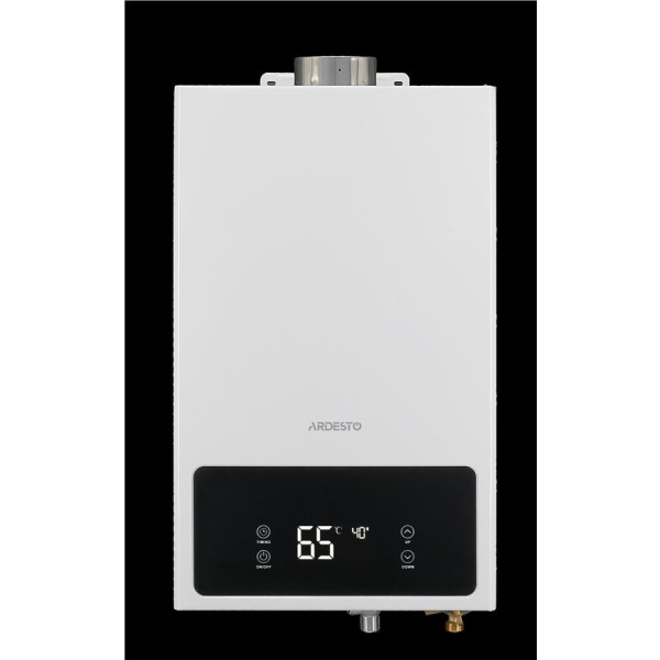 Фото - Газовая колонка Ardesto HB02 10л/мин 20кВт турбированная Low NOx с дымоходом (GWH-HB02-10T-WHITE1)