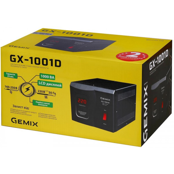Фото - Стабілізатор напруги Gemix GX-1001D
