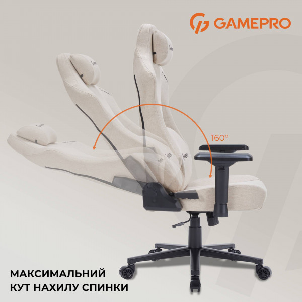 Фото - Кресло для геймеров GamePro FGC750G Size L Fabric Beige