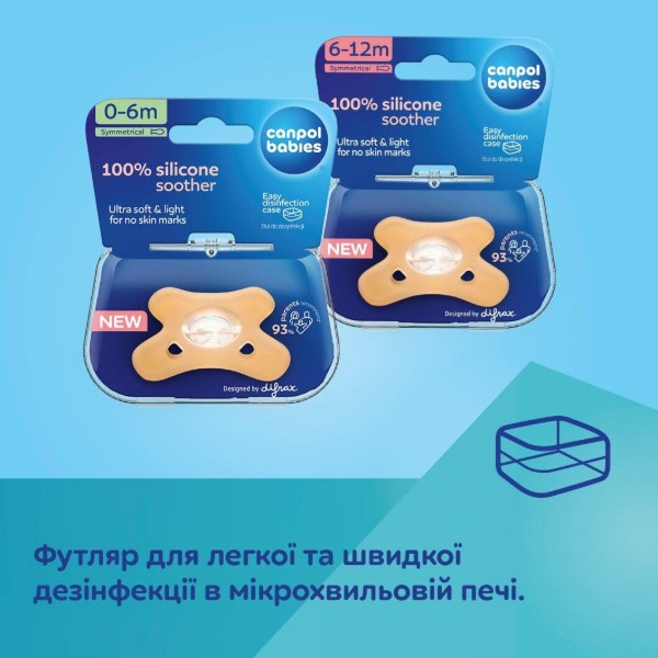 Фото - Симметричная пустышка Canpol babies 6-12 мес - оранжевая (24/002_ora)