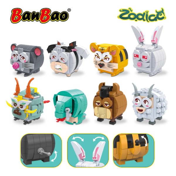 Фото - Пластиковый конструктор Banbao "Знаки зодиака" (79 элм.) Лошадь (ET802-7)