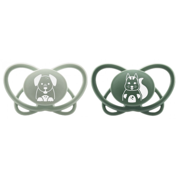 Фото - Ортодонтическая пустышка NIP Моя бабочка Зеленая 2 шт. (38602-51)