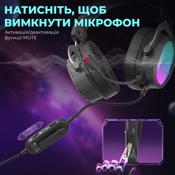 Фото - Гарнитура проводная игровая Fifine H16 7.1 Black RGB