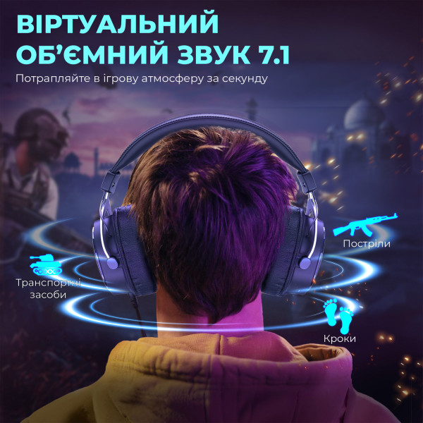 Фото - Гарнитура проводная игровая Fifine H16 7.1 Black RGB