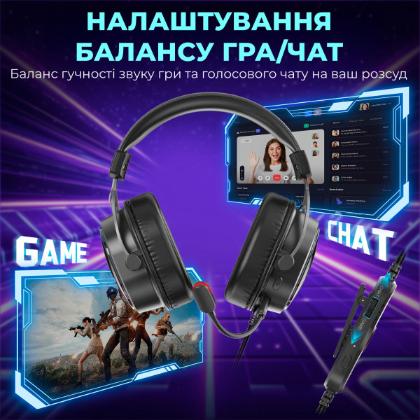 Фото - Гарнитура проводная игровая Fifine H16 7.1 Black RGB