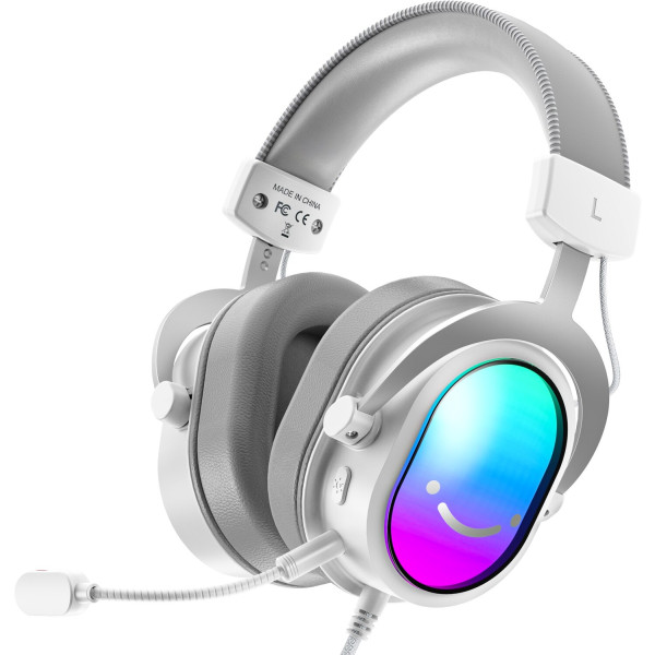 Фото - Гарнитура проводная игровая Fifine H16W 7.1 White RGB