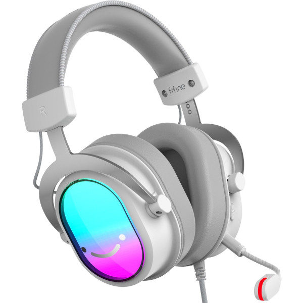 Фото - Гарнитура проводная игровая Fifine H16W 7.1 White RGB