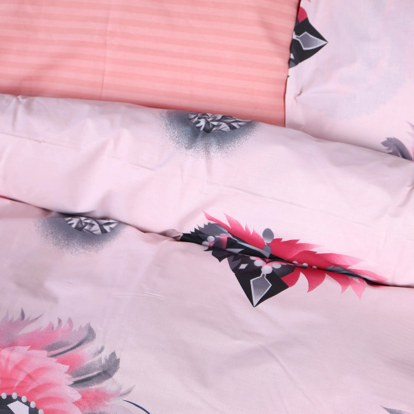 Фото - Комплект постільної білизни MirSon 175х210 см 17-0724 Diamond Hearts Ranforce Elite (2200010688597)